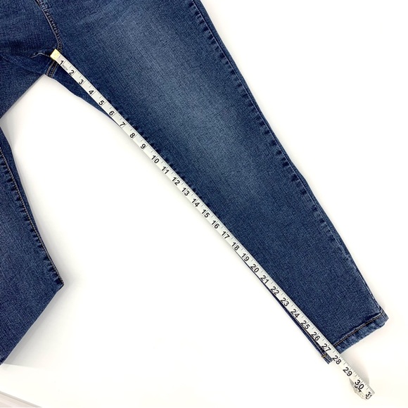 Suko Jeans Faded Blue High Rise Tapered Leg Distressed Ankle Jeans, 12 - Picture 13 of 16